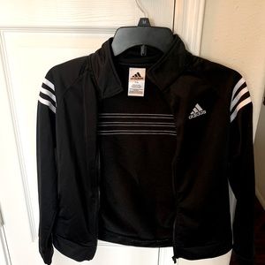 black and white Adidas jacket